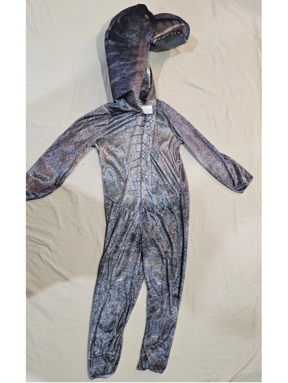 Boys Jurassic World Dinosaur Costume Size Small 4-6 Grey Black